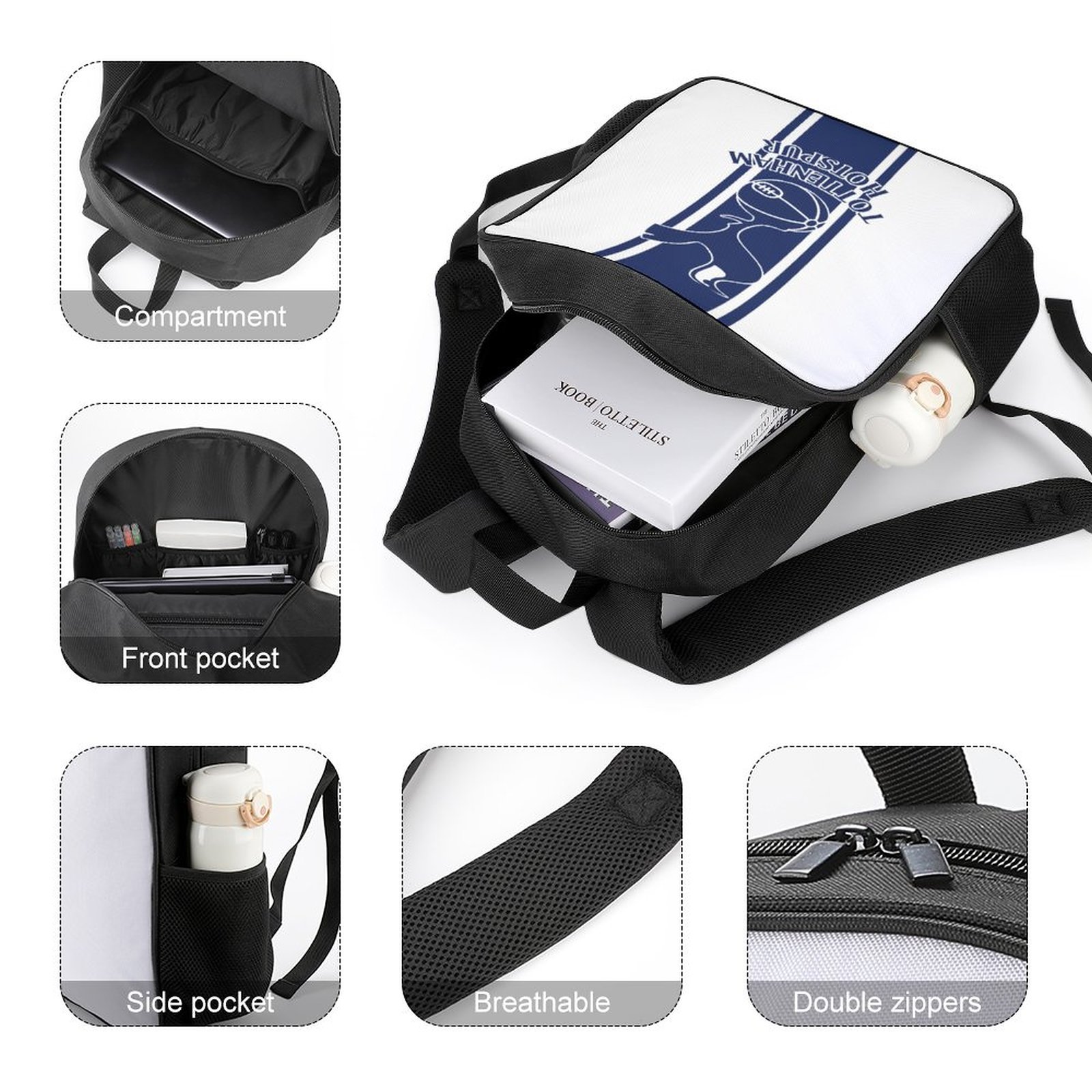 Tottenham Hotspur Kinderschultaschen Rucksäcke Für Jungen Und Mädchen Tottenham Hotspur Kinderschultaschen Rucksäcke Für Jungen Und Mädchen