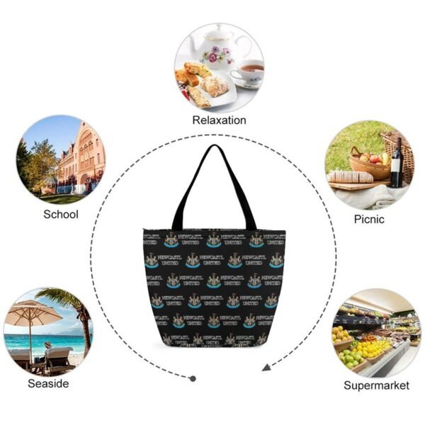 Newcastle United Frauen Tragetasche Oxford-Stoff Einkaufsbeutel Tote Bag