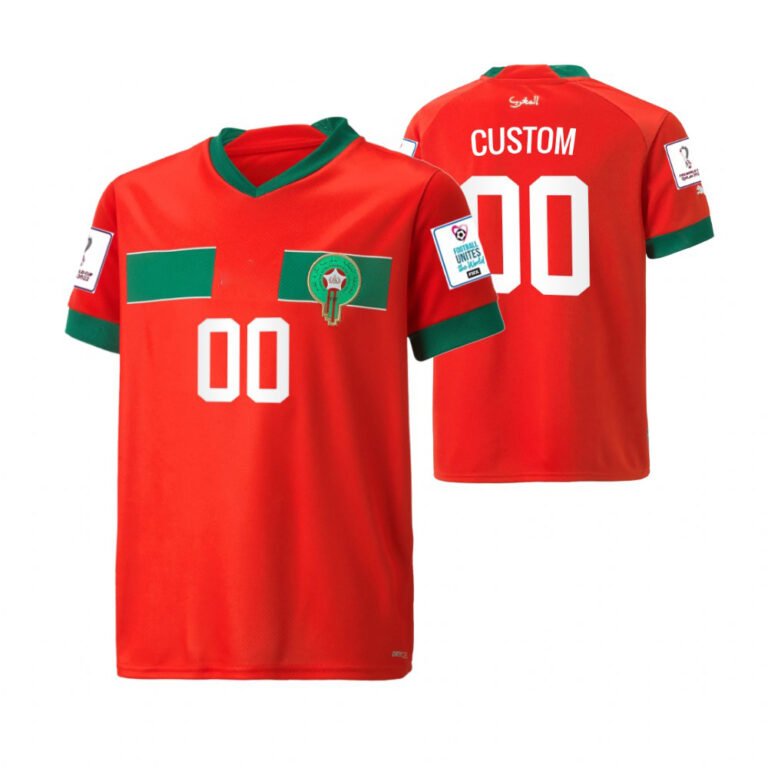 Marokko Home Trikot WM 2022 ( Aufdruck Dein Name )