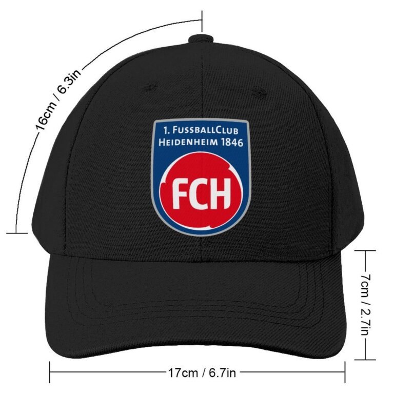 Unisex FC Heidenheim Baseball Cap Verstellbar Reine Farbe Baseballkappe Mütze