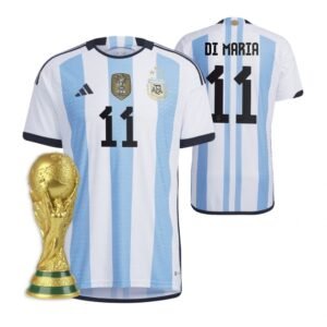 Argentinien Angel Di Maria 11 Home Trikot WM 2022 Meister ( Mit Patch )