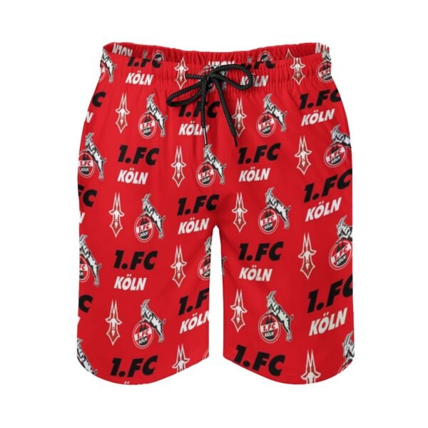 FC Köln Herren Badehose Schnelltrocknende Strandshorts Mit Tasche Kordelzug Shorts