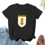 Uruguay Damen Kurzarm Rundhals T-Shirt Casual Sommer Tops