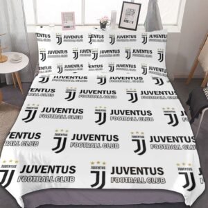 Juventus FC Bettwäscheset 3 Stück Kinder Erwachsene Steppdeckenbezug Steppdeckenbezug Multi Size Laken Set