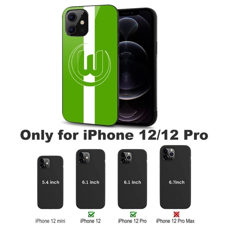 VfL Wolfsburg Stoßfest Glaskasten Handyhüllen & Cover Für IPhone 12