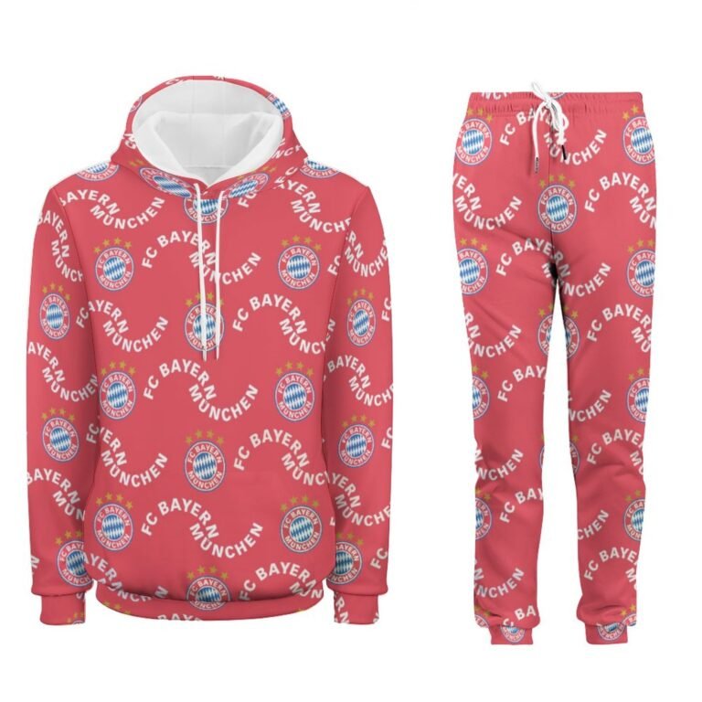 Bayern München Lässiges Sweatshirt-Set 2 Sätze Kapuzen-Sweatpants