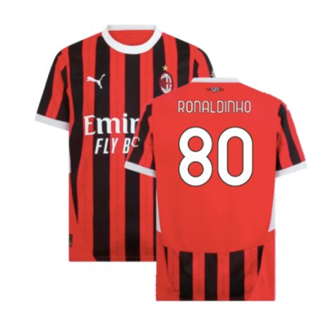 AC Mailand Ronaldinho 80 Home Trikot 2024-2025