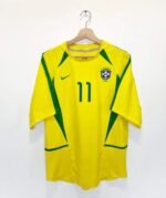 Brasilien Ronaldinho 11 Home Retro Trikot WM 2002