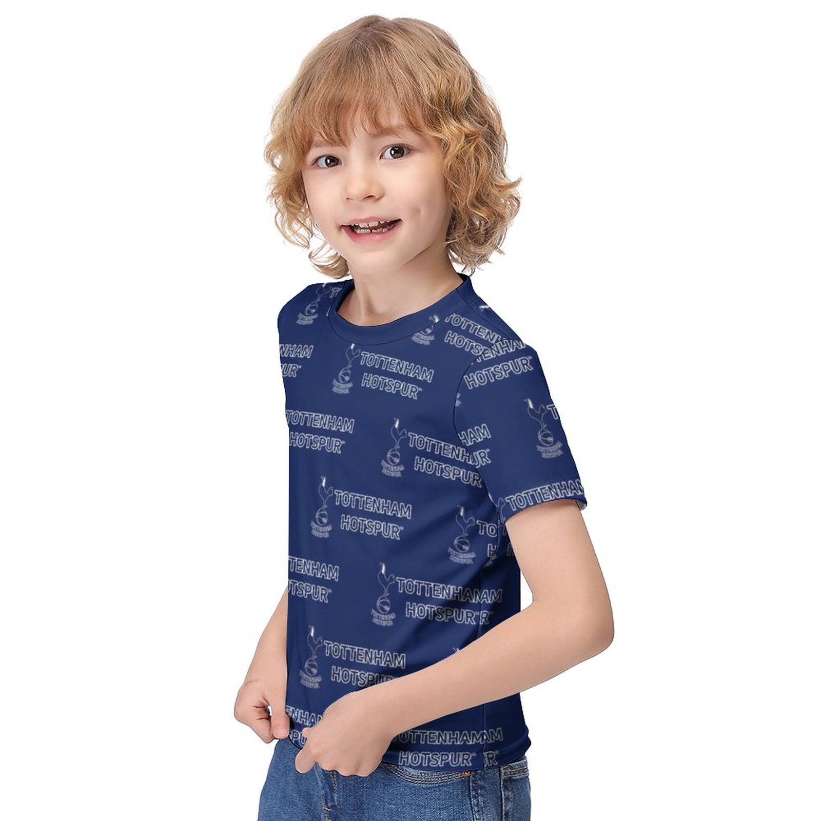 Tottenham Hotspur Jungen Mädchen Kurzarm 3D-Druck T-Shirt Rundhals-Sommerhemd Tops Tottenham Hotspur Jungen Mädchen Kurzarm 3D-Druck T-Shirt Rundhals-Sommerhemd Tops