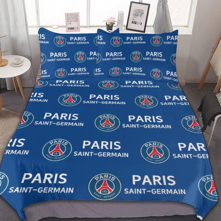 Paris Saint-Germain Bettwäscheset 3 Stück Kinder Erwachsene Steppdeckenbezug Steppdeckenbezug Multi Size Laken Set
