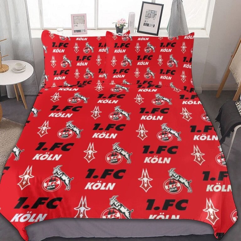 FC Köln Bettwäscheset 3 Stück Kinder Erwachsene Steppdeckenbezug Steppdeckenbezug Multi Size Laken Set