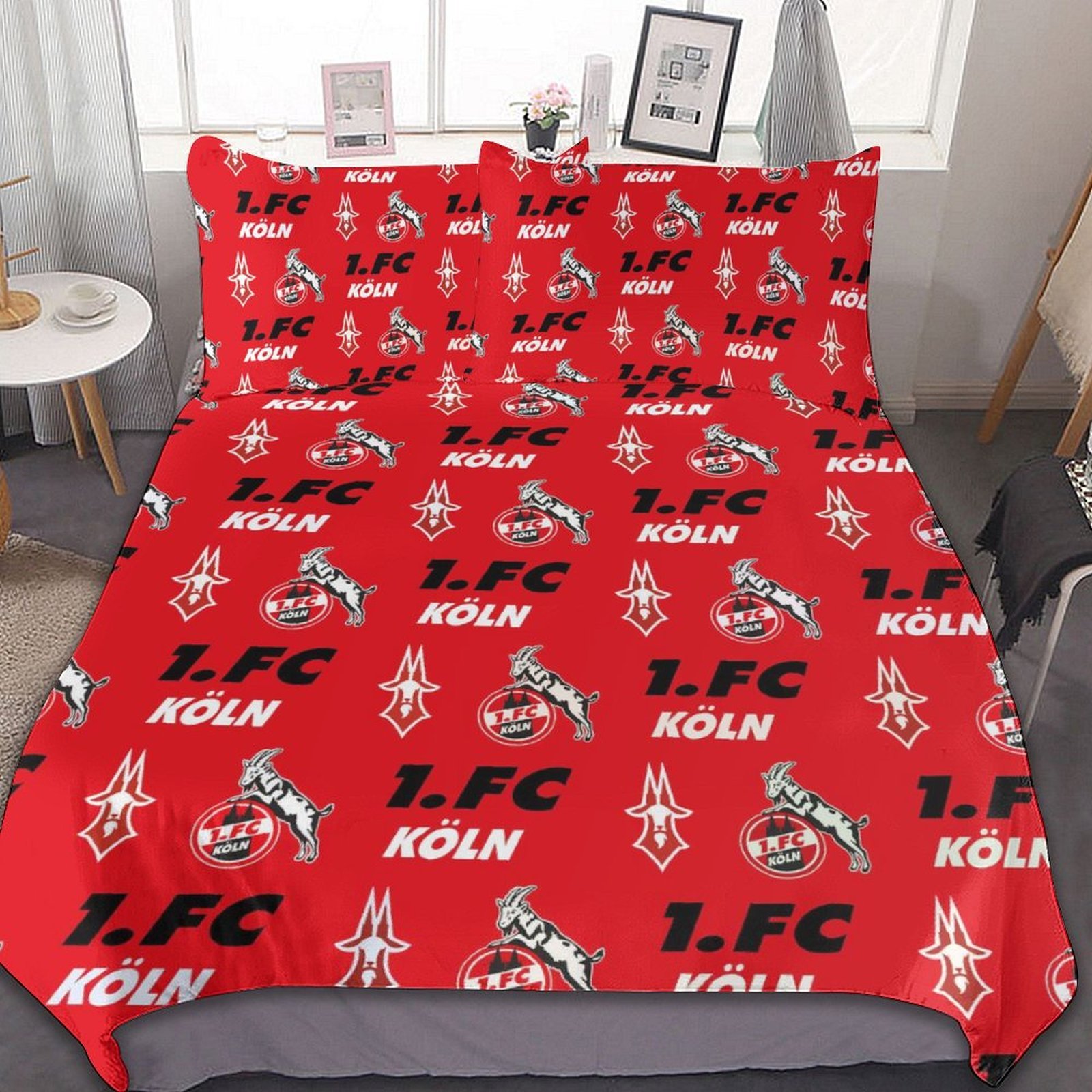 FC Köln Bettwäscheset 3 Stück Kinder Erwachsene Steppdeckenbezug Steppdeckenbezug Multi Size Laken Set FC Köln Bettwäscheset 3 Stück Kinder Erwachsene Steppdeckenbezug Steppdeckenbezug Multi Size Laken Set