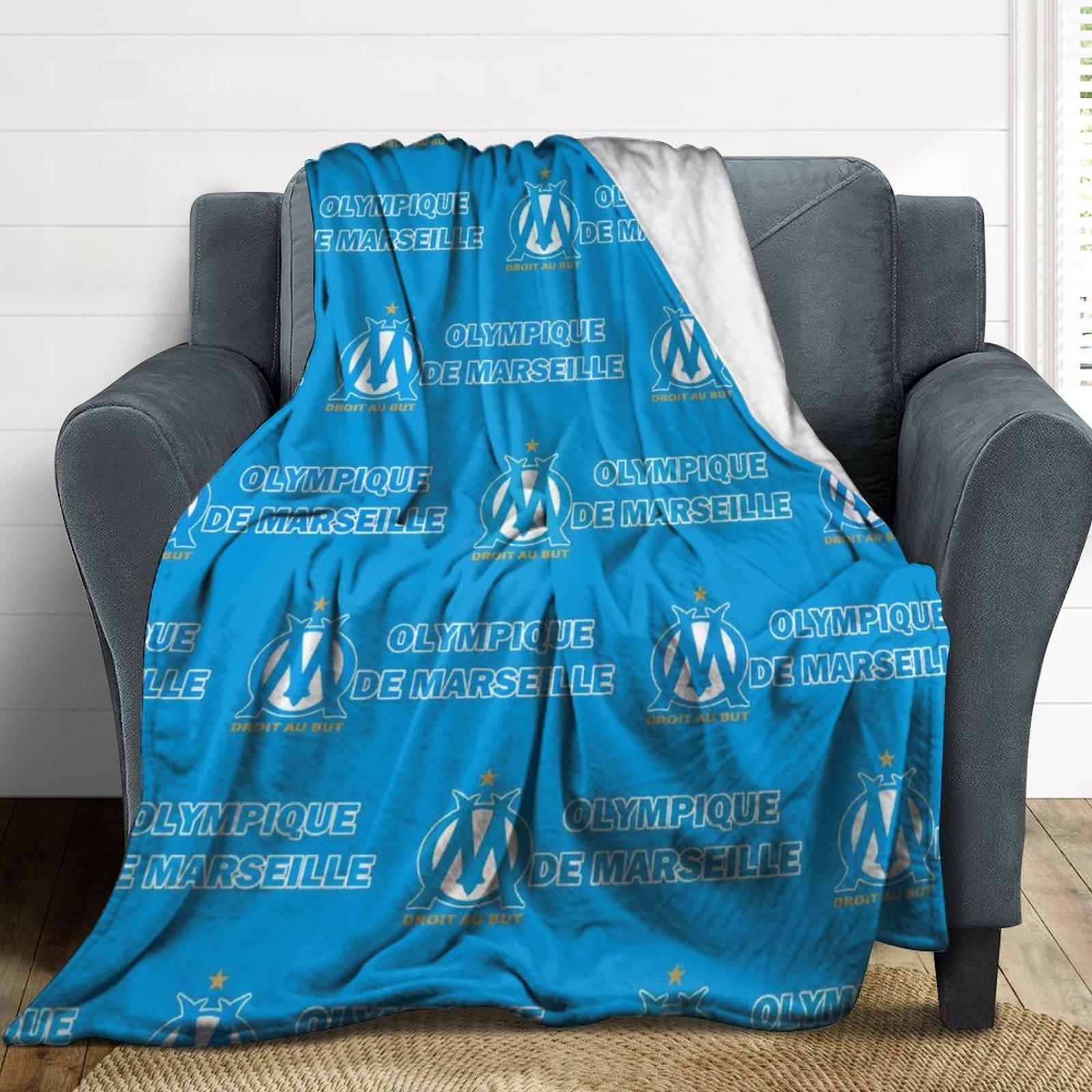 Olympique De Marseille Decken, Superweiche Decken, Verschiedene Größen Von Decken Olympique De Marseille Decken, Superweiche Decken, Verschiedene Größen Von Decken