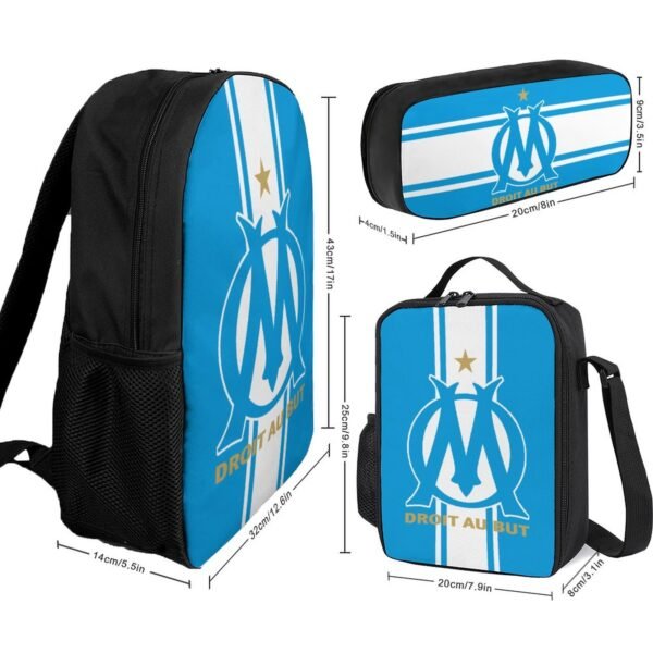 Olympique De Marseille Student Schulranzen Lunchbag Stifttasche Kombination