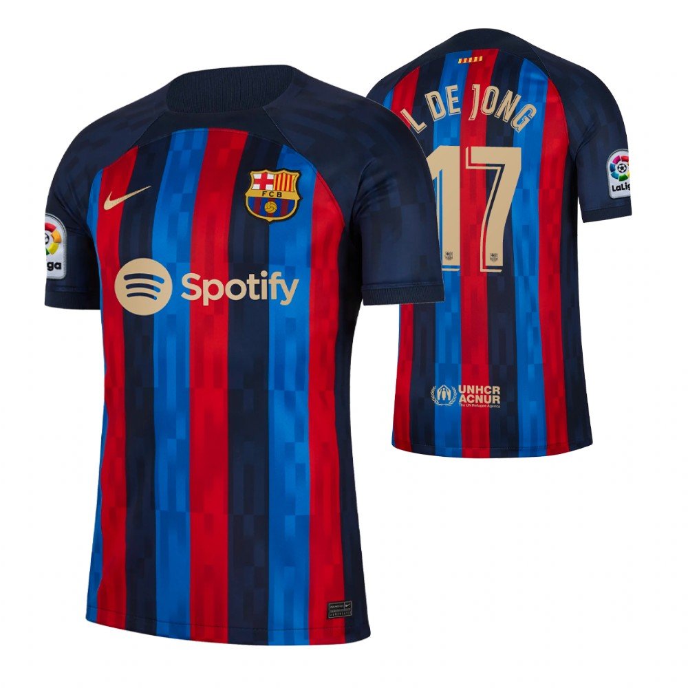 FC Barcelona Luuk de Jong 17 Home Trikot 2022-2023 FC Barcelona Luuk de Jong 17 Home Trikot 2022-2023