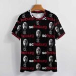 SC Freiburg 3D Vollständig Druck Kurzarm T-Shirts Beiläufige Tee Tops