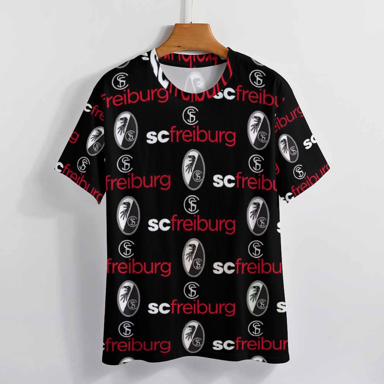 SC Freiburg 3D Vollständig Druck Kurzarm T-Shirts Beiläufige Tee Tops SC Freiburg 3D Vollständig Druck Kurzarm T-Shirts Beiläufige Tee Tops