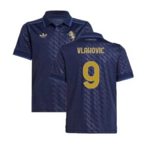Juventus Dusan Vlahovic 9 Third Trikot Kinder 2024-2025
