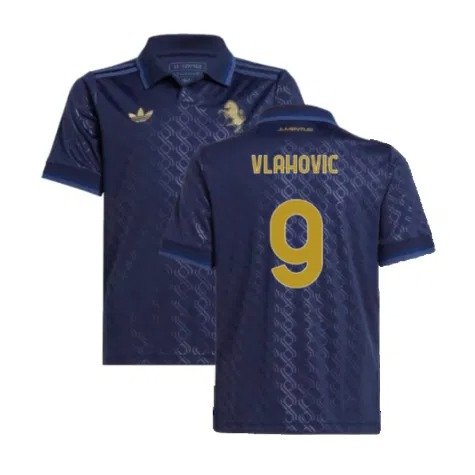 Juventus Dusan Vlahovic 9 Third Trikot Kinder 2024-2025