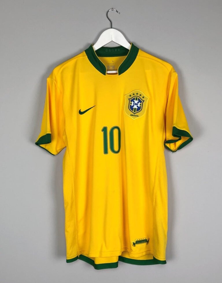 Brasilien Ronaldinho 10 Home Retro Trikot WM 2006