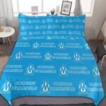 Olympique De Marseille Bettwäscheset 3 Stück Kinder Erwachsene Steppdeckenbezug Steppdeckenbezug Multi Size Laken Set