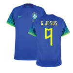 Brasilien Gabriel Jesus 9 Away Trikot WM 2022