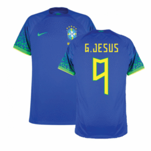Brasilien Gabriel Jesus 9 Away Trikot WM 2022