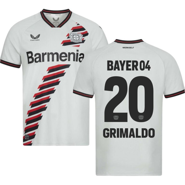 Bayer Leverkusen Alejandro Grimaldo 20 Away Trikot 2023-2024