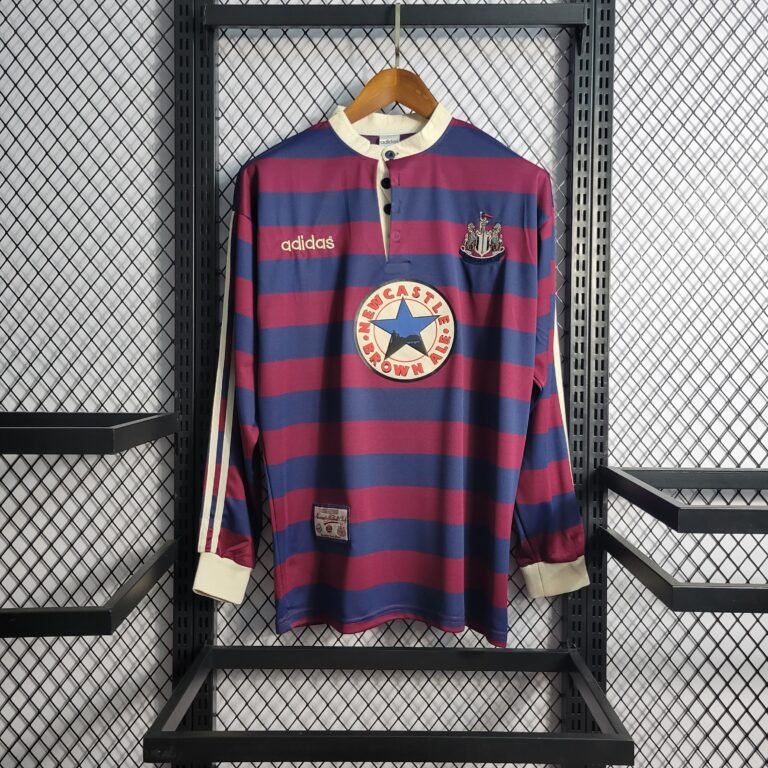 Newcastle United Langarm Away Retro Trikot 1995-1996