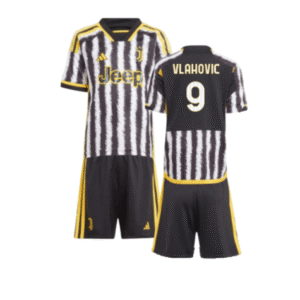 Juventus Dusan Vlahovic 9 Heimtrikot Kinder Minikit 2023-2024