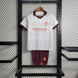 Man City Auswärtstrikot Kinder Mini Kit 2023-2024
