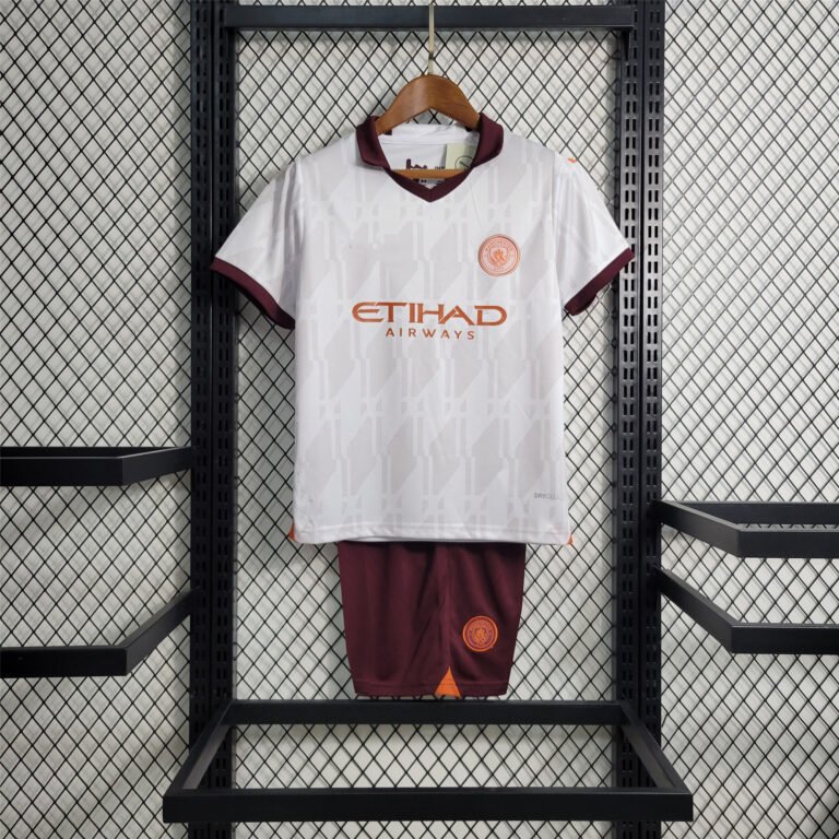 Man City Auswärtstrikot Kinder Mini Kit 2023-2024