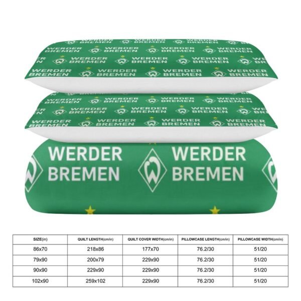Werder Bremen Bettwäscheset 3 Stück Kinder Erwachsene Steppdeckenbezug Steppdeckenbezug Multi Size Laken Set