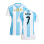 Frauen Argentinien Rodrigo De Paul 7 Home Trikot 2024-2025