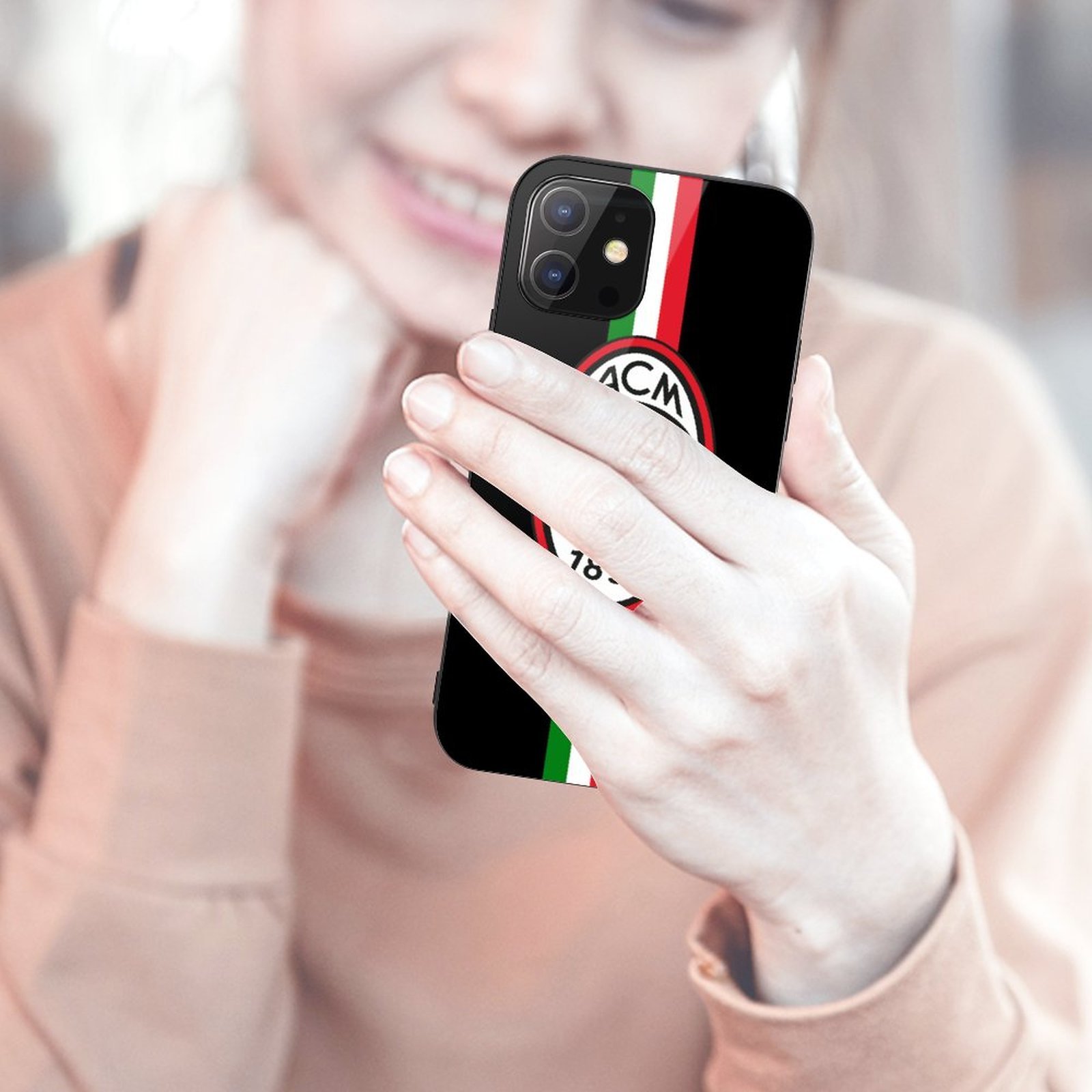 AC Mailand Stoßfest Glaskasten Handyhüllen & Cover Für IPhone 12 AC Mailand Stoßfest Glaskasten Handyhüllen & Cover Für IPhone 12