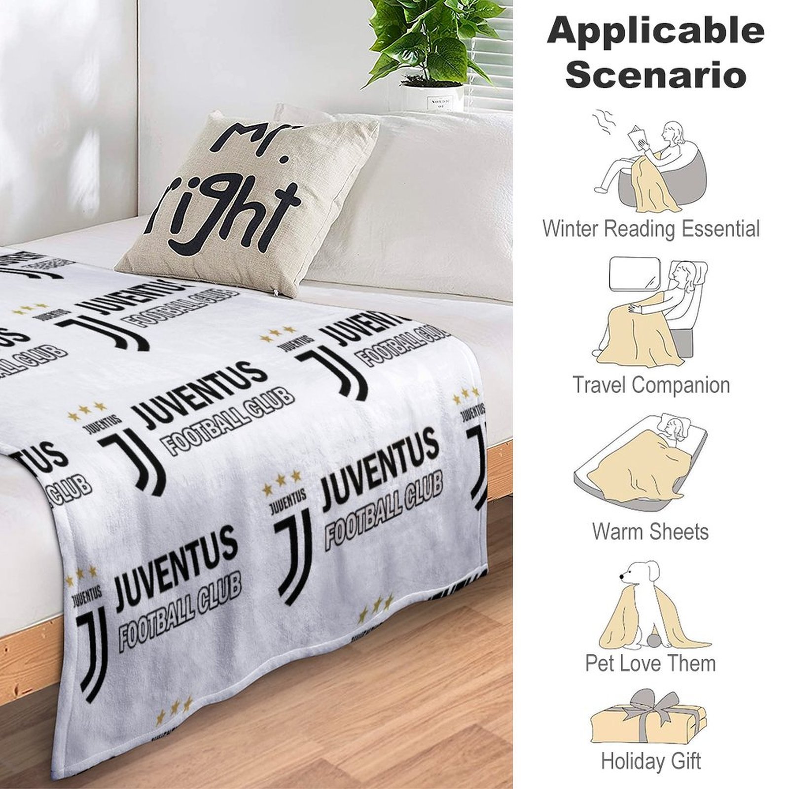 Juventus FC Decken, Superweiche Decken, Verschiedene Größen Von Decken Juventus FC Decken, Superweiche Decken, Verschiedene Größen Von Decken