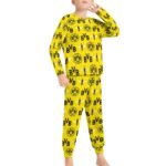 Borussia Dortmund Langarm Pyjama-Set Schlafanzüge Kinder Baumwolle Nachtwäsche Für Mädchen Jungen