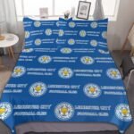Leicester City Bettwäscheset 3 Stück Kinder Erwachsene Steppdeckenbezug Steppdeckenbezug Multi Size Laken Set