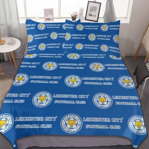 Leicester City Bettwäscheset 3 Stück Kinder Erwachsene Steppdeckenbezug Steppdeckenbezug Multi Size Laken Set