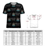 Newcastle United Unisex 3D Vollständig Druck Kurzarm T-Shirts Beiläufige Tee Tops