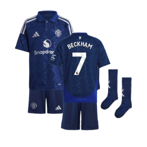Manchester United David Beckham 7 Auswärtstrikot Kinder Mini Kit 2024-2025