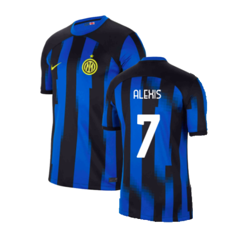 Inter Mailand Alexis Sánchez 7 Home Trikot 2023-2024 ( Mit Sponsor )