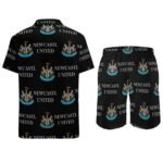 Newcastle United Lässiges Strandbekleidungsset Kurzärmeliges Hemd Plus Strandhose