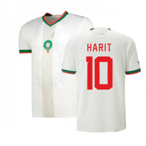 Marokko Amine Harit 10 Away Trikot WM 2022 Marokko Amine Harit 10 Away Trikot WM 2022