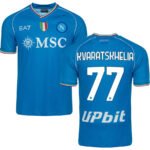 SSC Neapel Khvicha Kvaratskhelia 77 Home Trikot 2023-2024