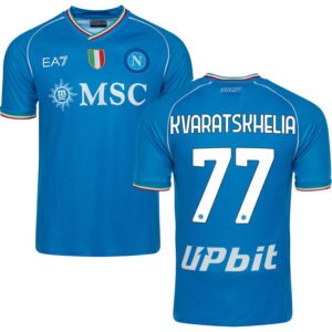 SSC Neapel Khvicha Kvaratskhelia 77 Home Trikot 2023-2024