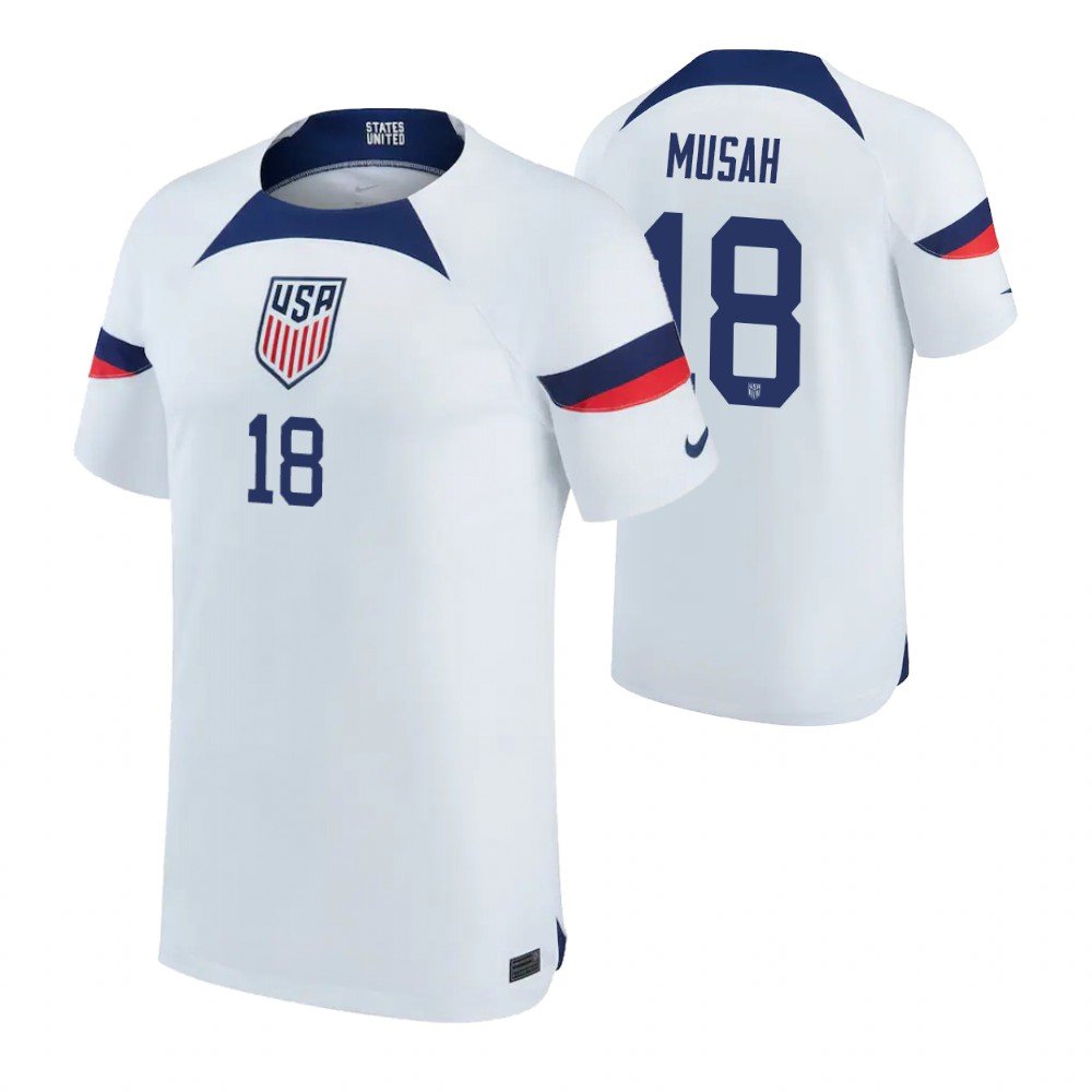 USA Yunus Musah 18 Home Trikot WM 2022 USA Yunus Musah 18 Home Trikot WM 2022