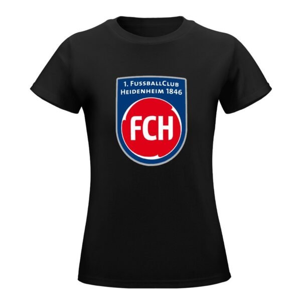 FC Heidenheim Damen Kurzarm Rundhals T-Shirt Casual Sommer Tops