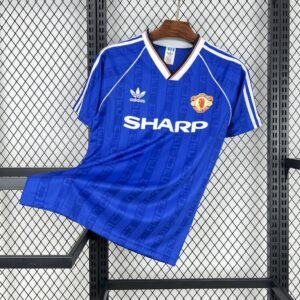 Manchester United Retro Away Trikot 1998-1999 - Blau