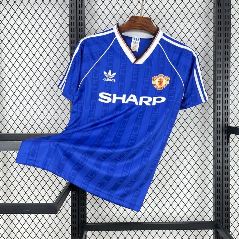 Manchester United Retro Away Trikot 1998-1999 - Blau